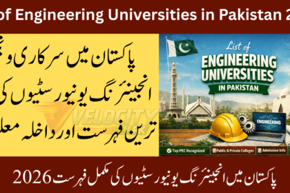 List of Engineering Universities in Pakistan 2026