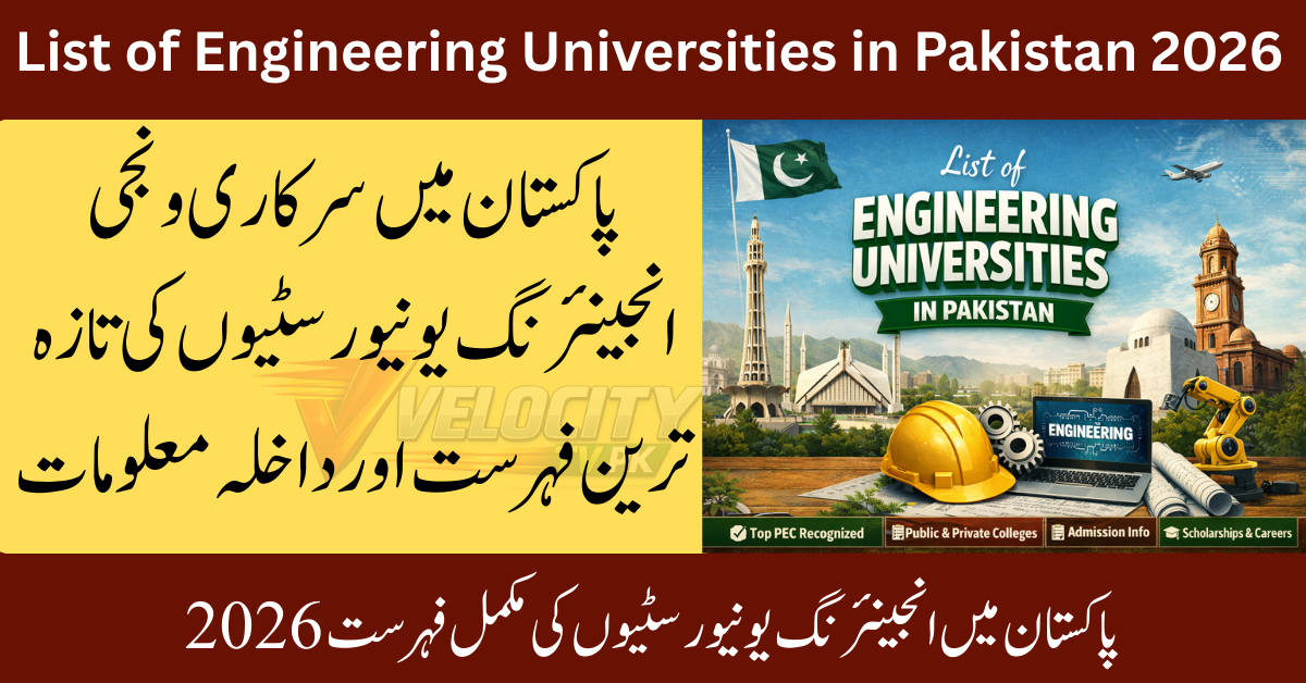 List of Engineering Universities in Pakistan 2026