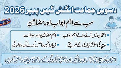 10th Class English Guess Paper 2026 – Most Important Chapters & Essays