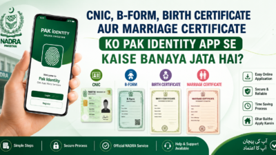 CNIC, B-Form, Birth Certificate aur Marriage Certificate ko Pak Identity App se Kaise Banaya Jata Hai