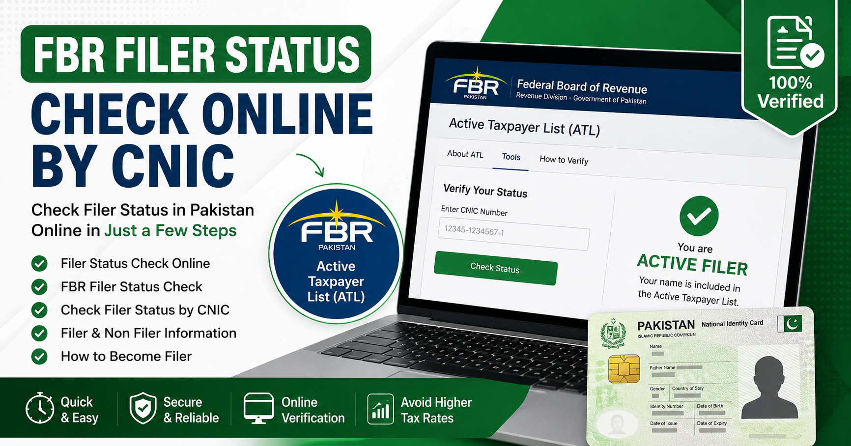 Filer Status Check in Pakistan Complete Guide to FBR Filer Status Check Online by CNIC (2026)